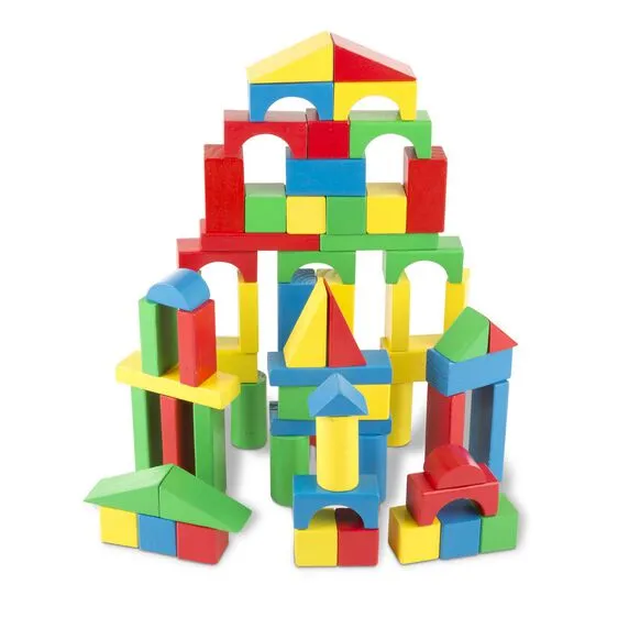 100 Piece Wood Block Set | 481 | Melissa & Doug