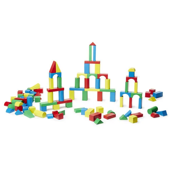 100 Piece Wood Block Set | 481 | Melissa & Doug