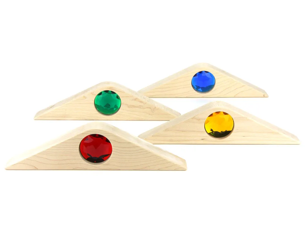 4 pc. Bright 8x2 Roof Triangle Gem Blocks