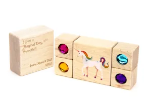 5 pc. Unicorn Gem Message Blocks