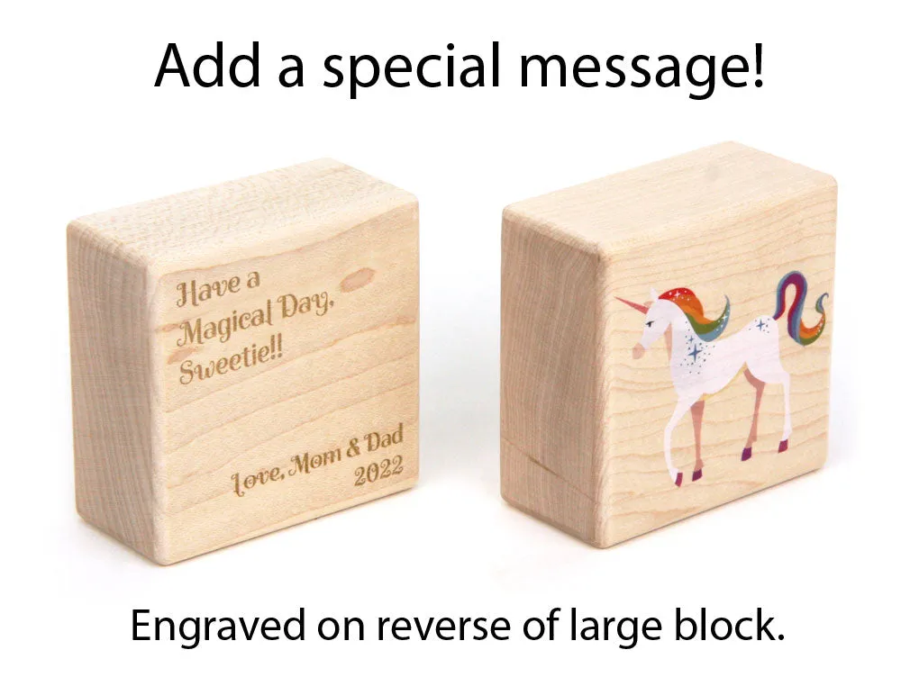 5 pc. Unicorn Gem Message Blocks