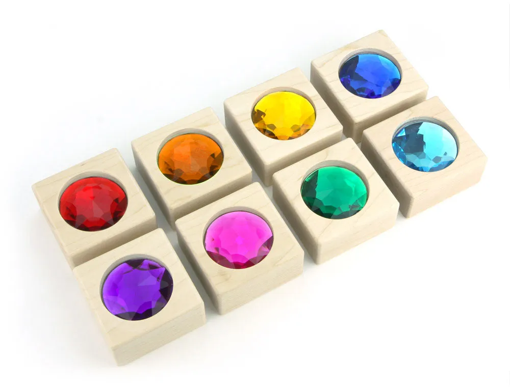 8 pc. Bright Large Gem Blocks