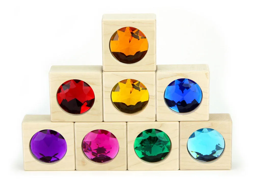 8 pc. Bright Large Gem Blocks