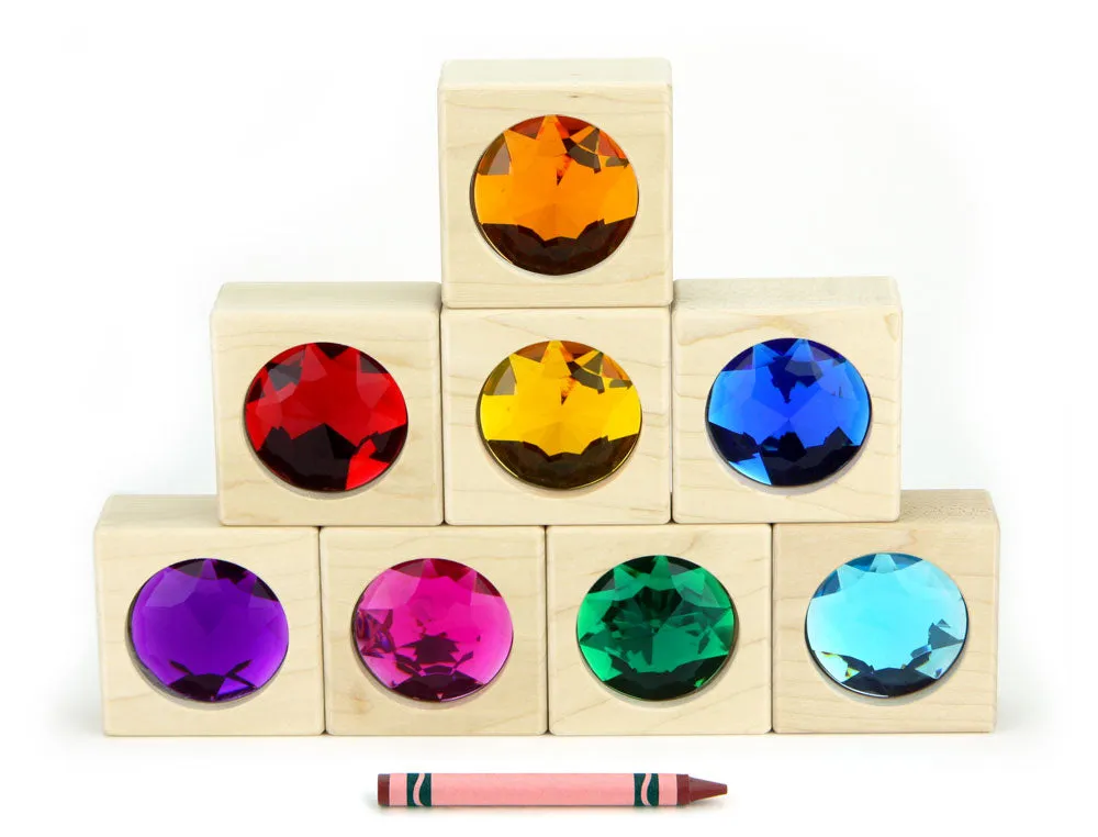 8 pc. Bright Large Gem Blocks