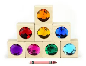 8 pc. Bright Large Gem Blocks