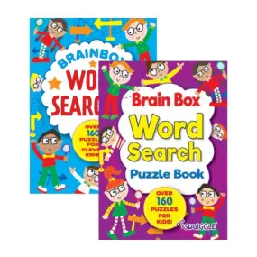 A6 Brain Box Word Search Book – Assorted Word Puzzles for Kids & Adults | Compact & Perfect for Travel Fun