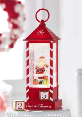 Advent Water Lantern Santa Checking His List - 4316932 - USB Cord Included