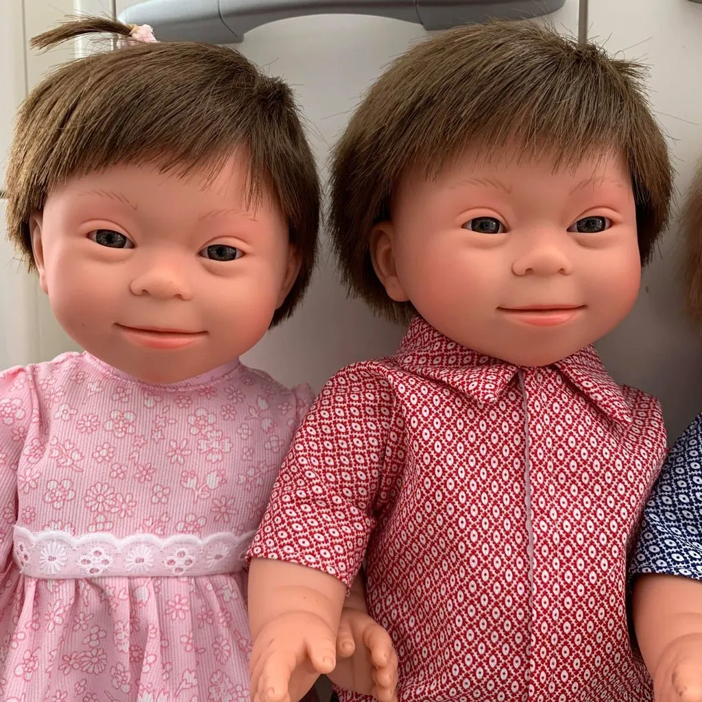 Baby Doll Boy with Down Syndrome - Brunette