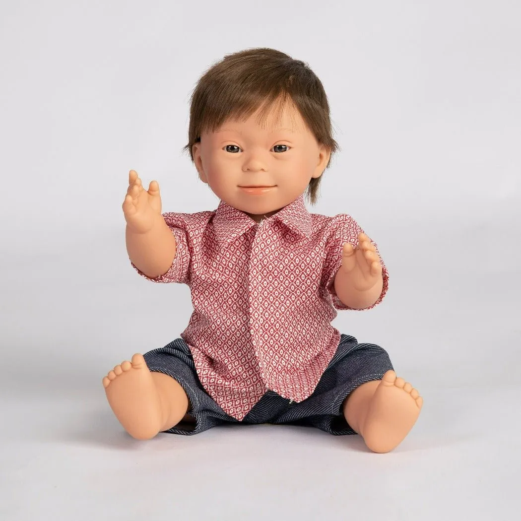 Baby Doll Boy with Down Syndrome - Brunette