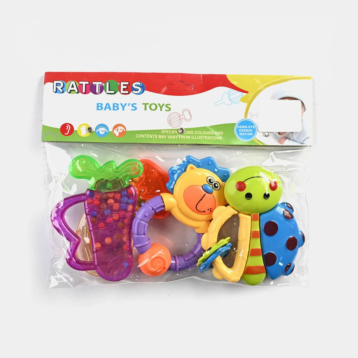 Baby Rattle Set 4Pcs | 3M 