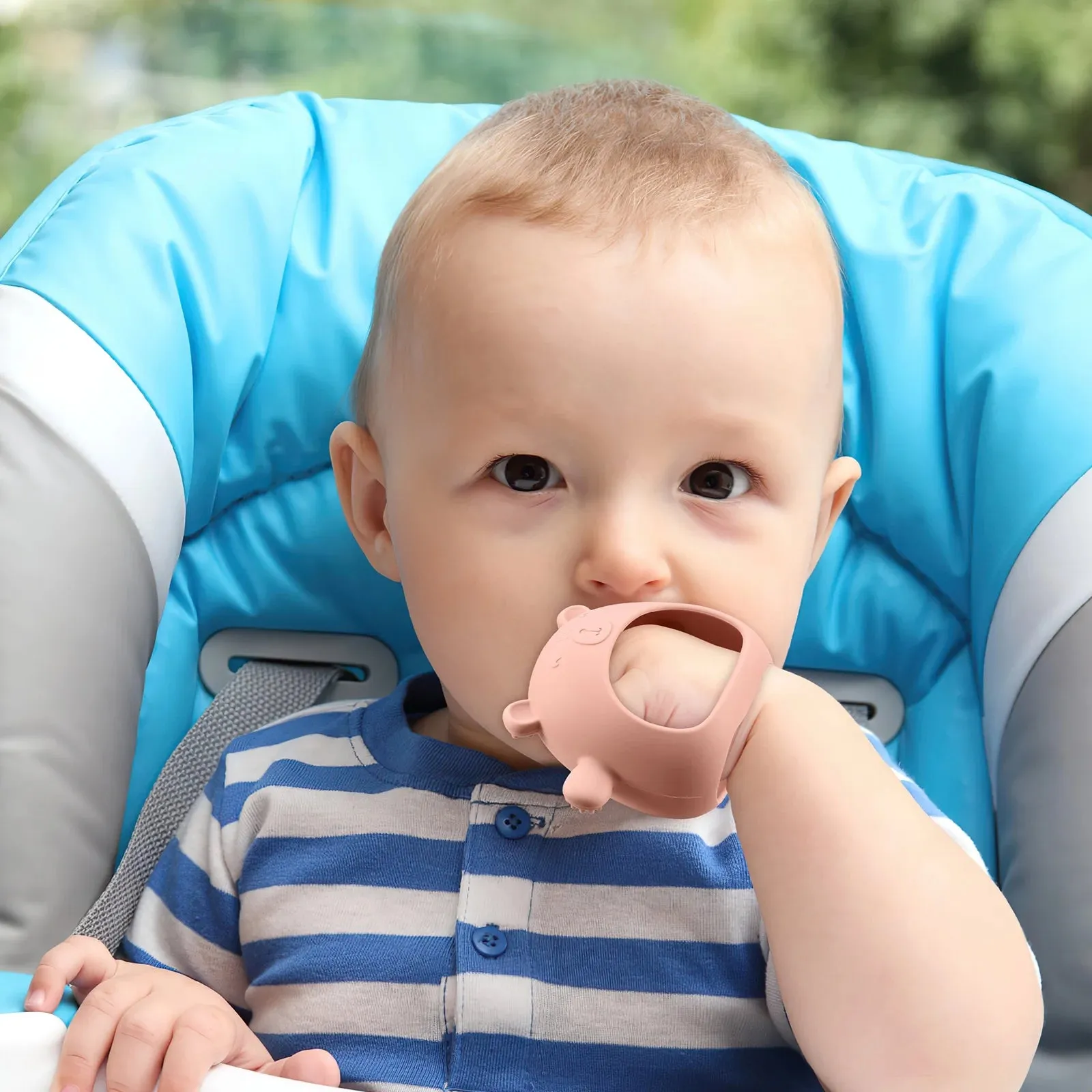 Baby Teething Toy,  Baby Toys Soft Silicone Teething Toys BPA Free Baby Teether Baby Chew Toys for Baby New Born Sucking Needs Baby Pacifier Pink