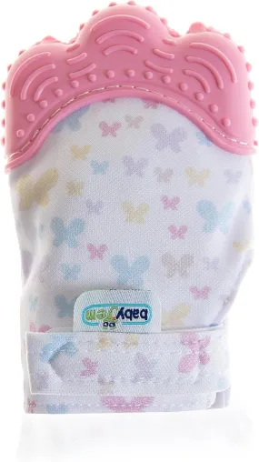 BabyJem Baby Glove Teether, Pink, 3m 