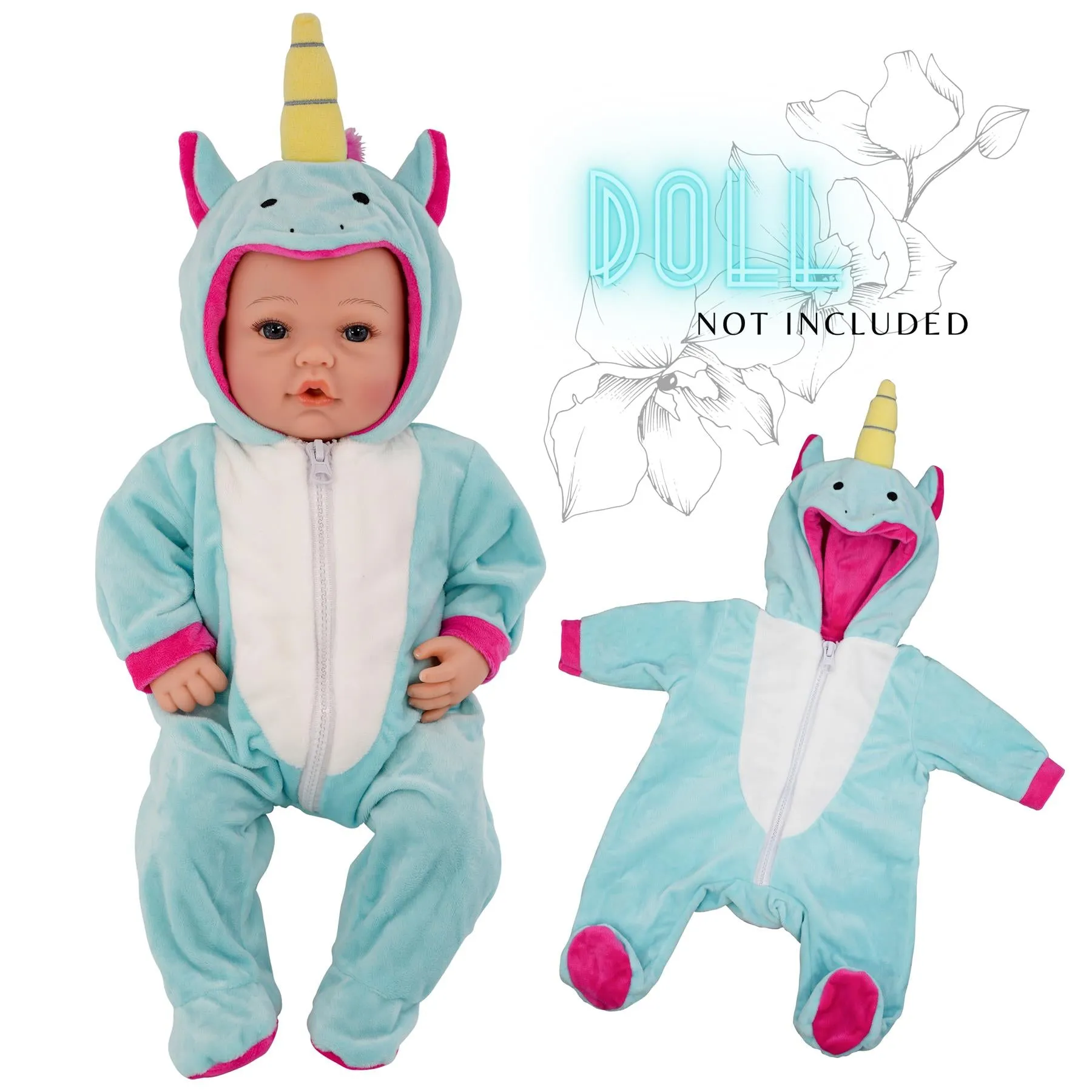 BiBi Outfits - Reborn Doll Clothes (Unicorn) (50 cm / 20")