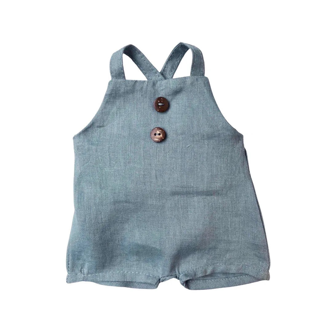 Blue Shorty Overalls Doll Clothes