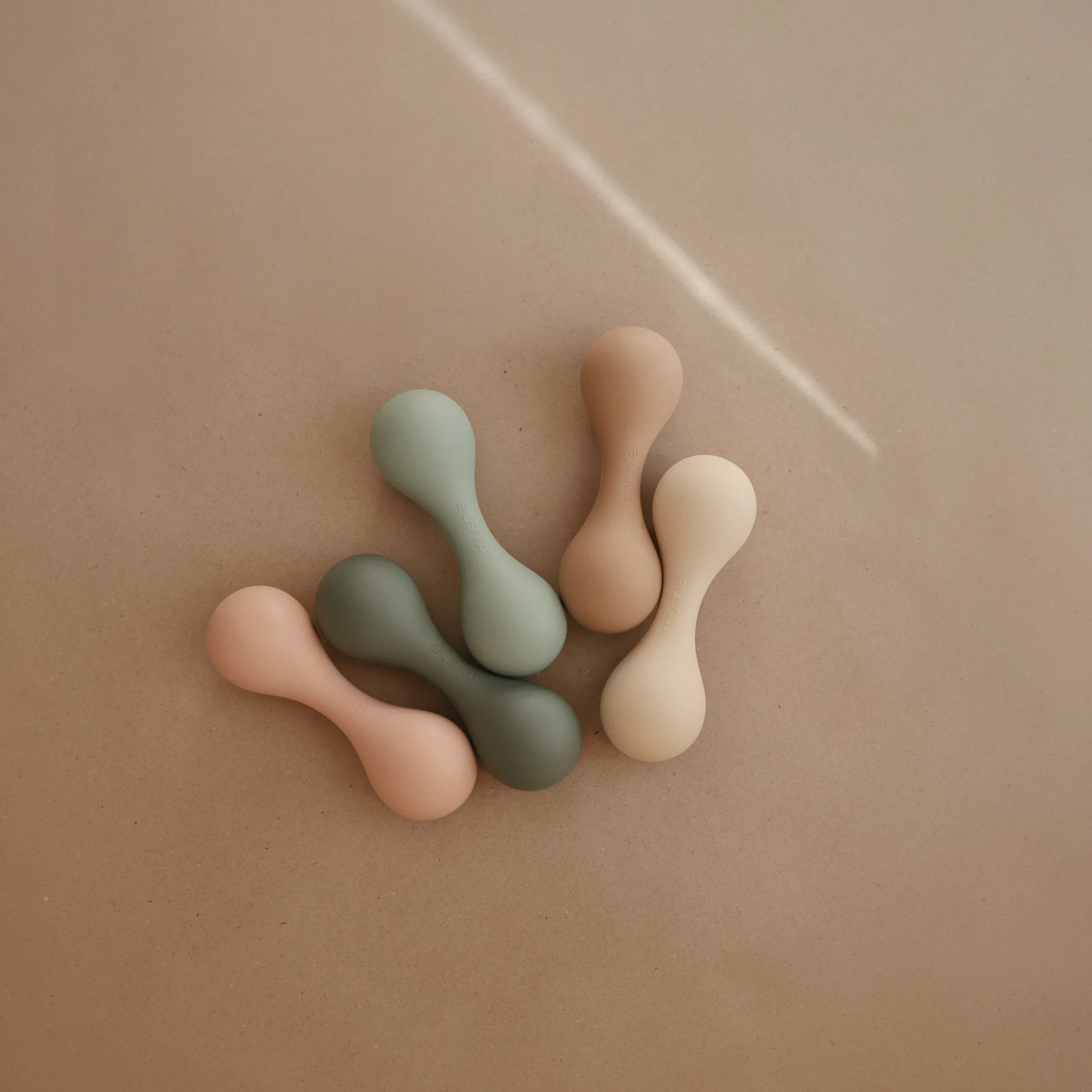 Blush Silicone Baby Rattle Toy