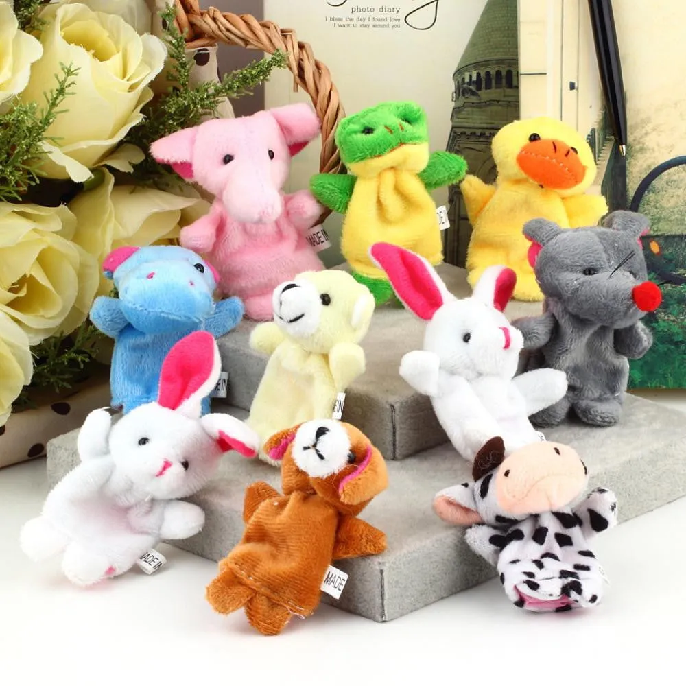 Cartoon Animal Finger Puppet,Finger Toy,Finger Doll,Baby Dolls,Baby Toys,Animal Doll-10pcs/lot