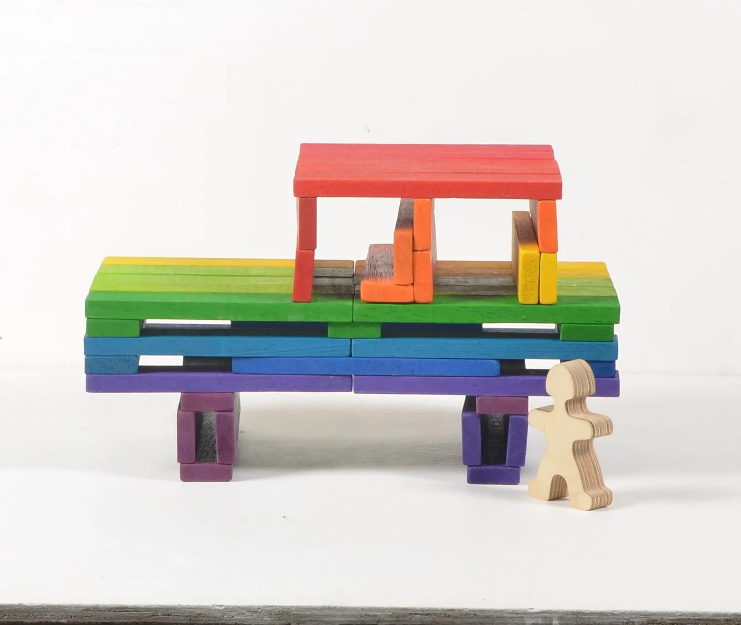 Colored Construction Planks - 50 piece