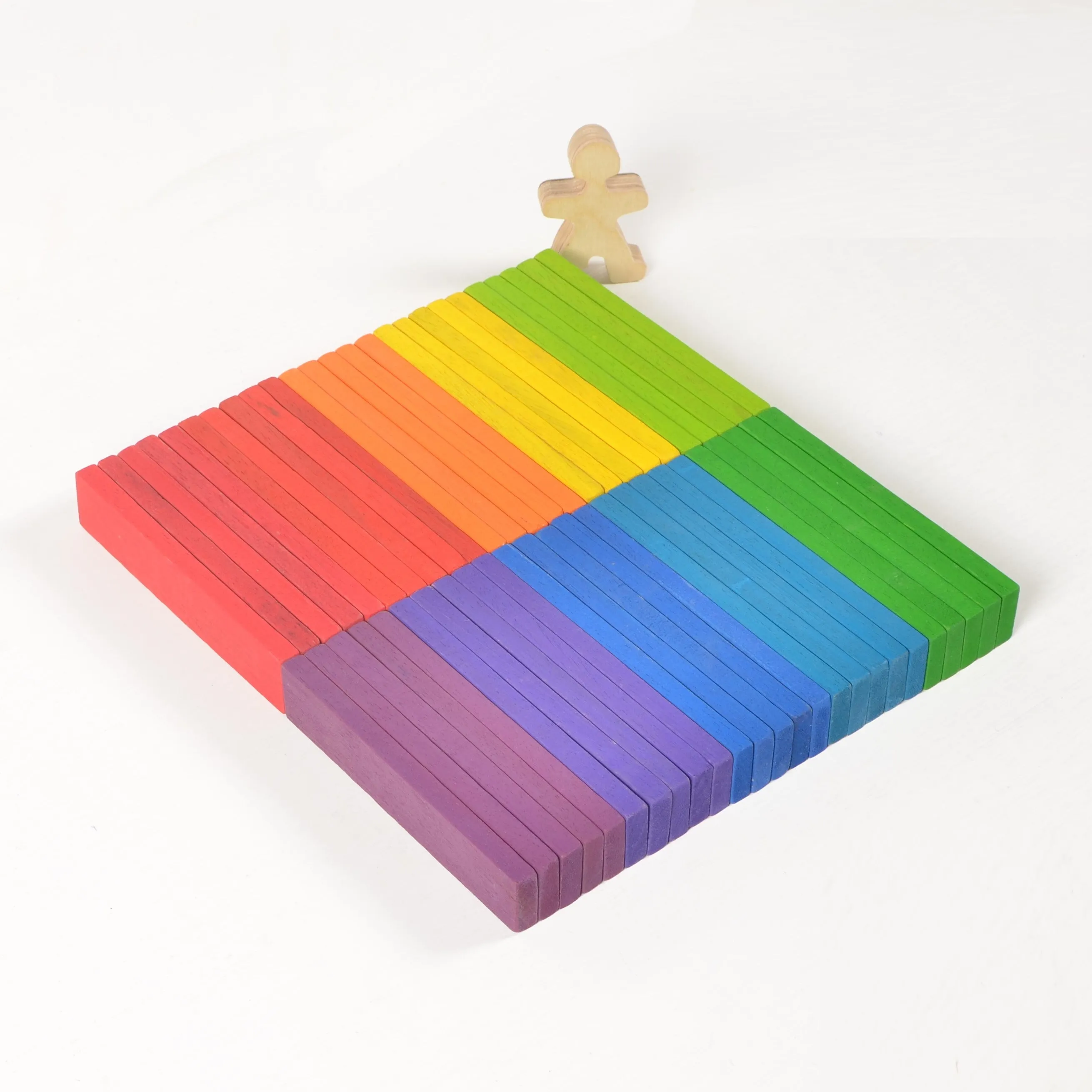 Colored Construction Planks - 50 piece