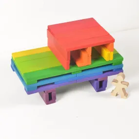 Colored Construction Planks - 50 piece
