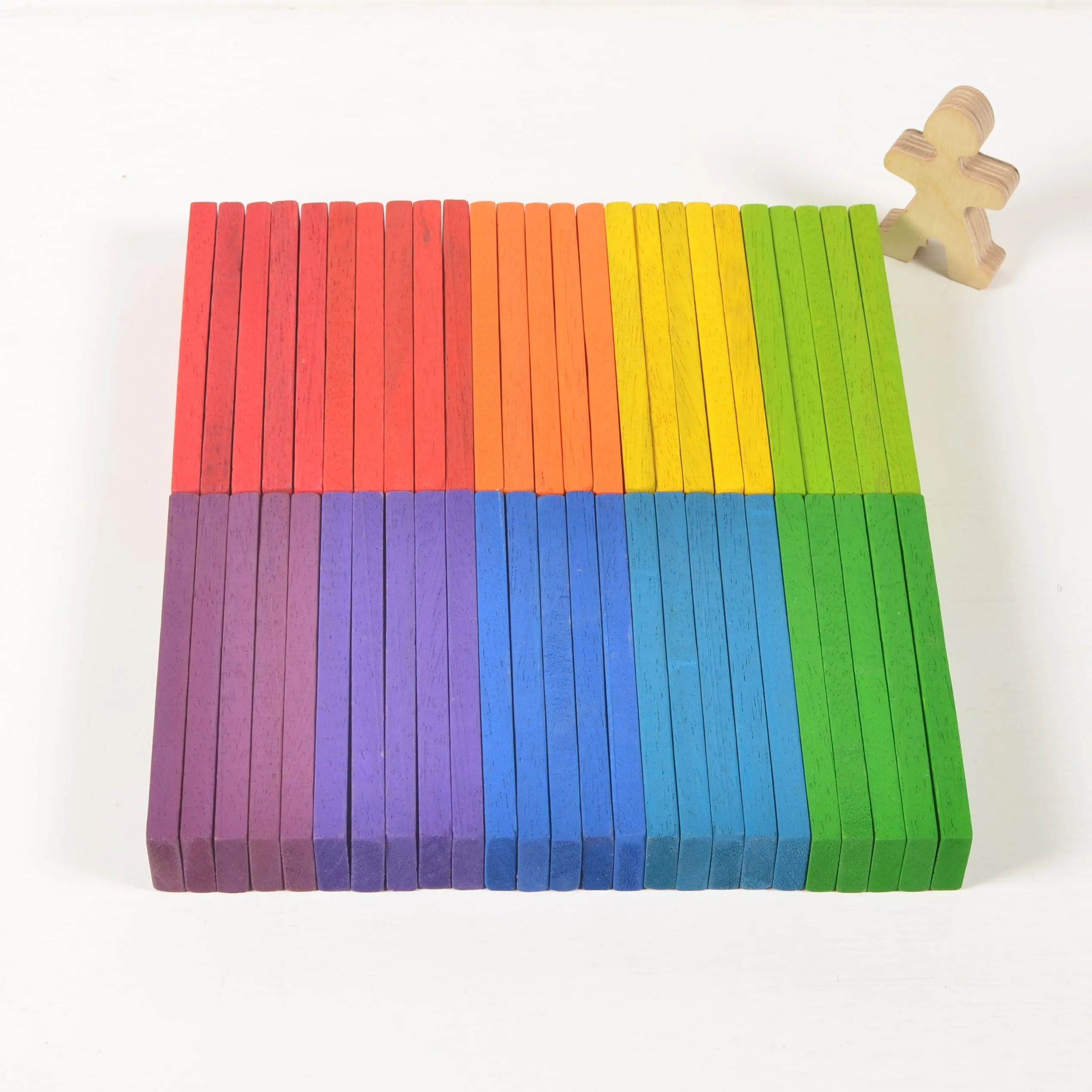 Colored Construction Planks - 50 piece