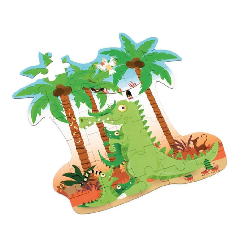 Contour Puzzle - Crocodile