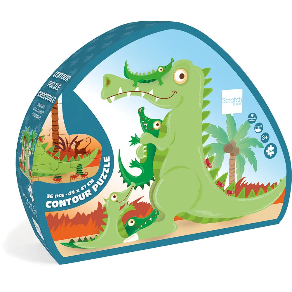 Contour Puzzle - Crocodile