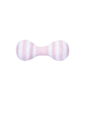 Crochet Dumbbell Rattle - Pink