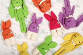 Crochet Toy Bundle | Hopper the Bunny and Bubblegum Rattle
