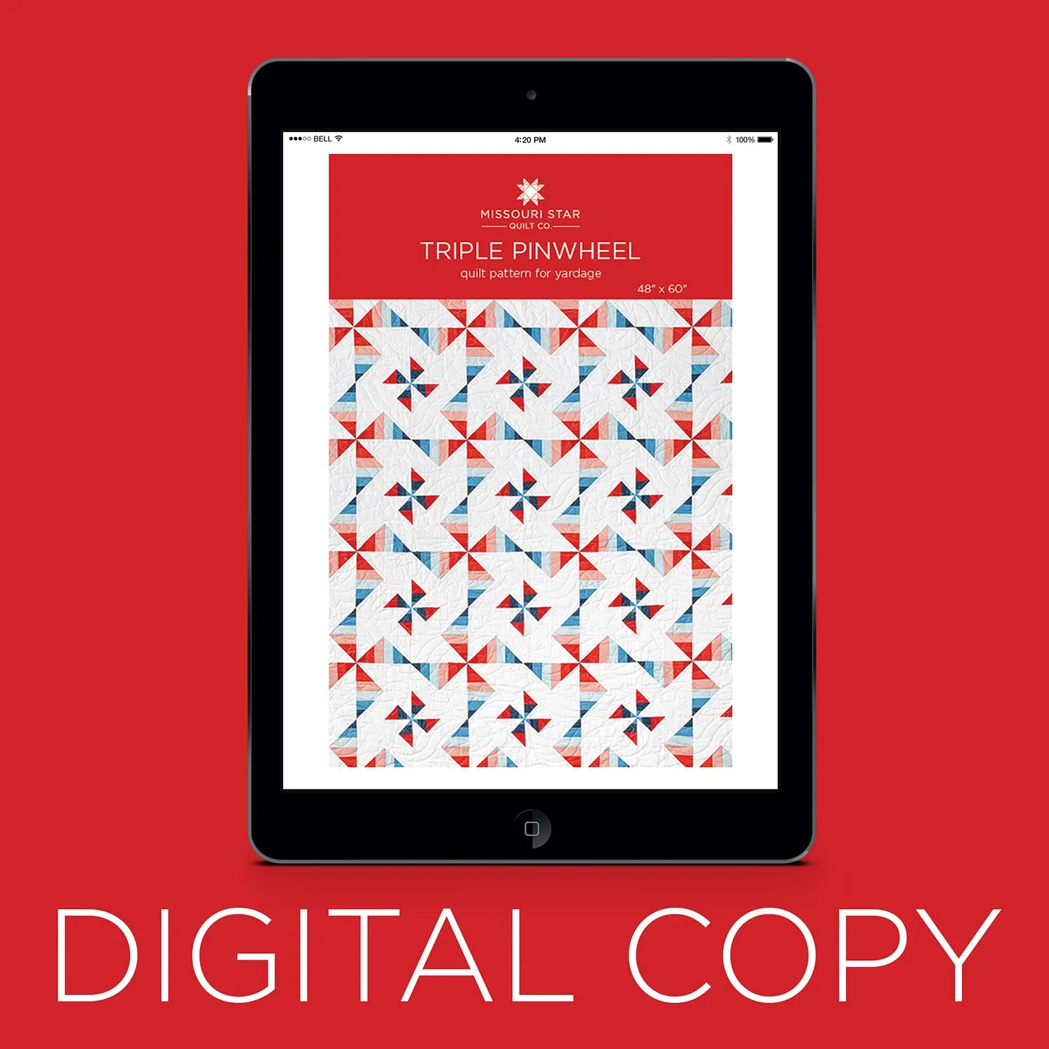 Digital Download - Triple Pinwheel Quilt Pattern by Missouri Star