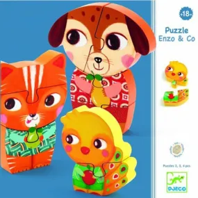 Djeco - Wooden Puzzle - Enzo & Co