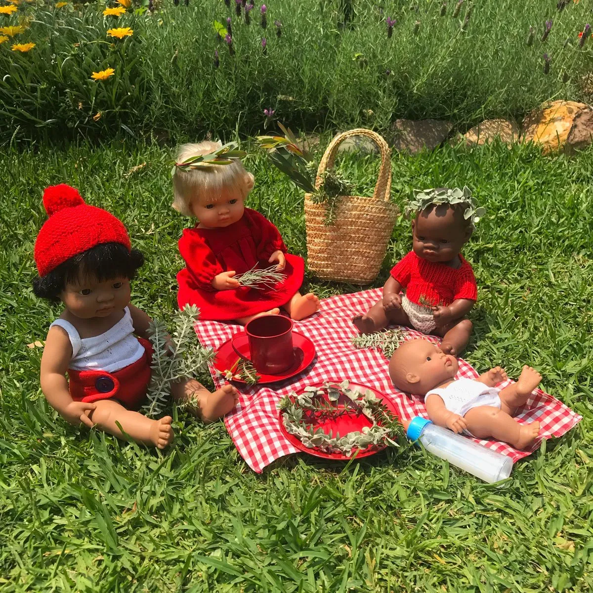Dolls Nappy - Red
