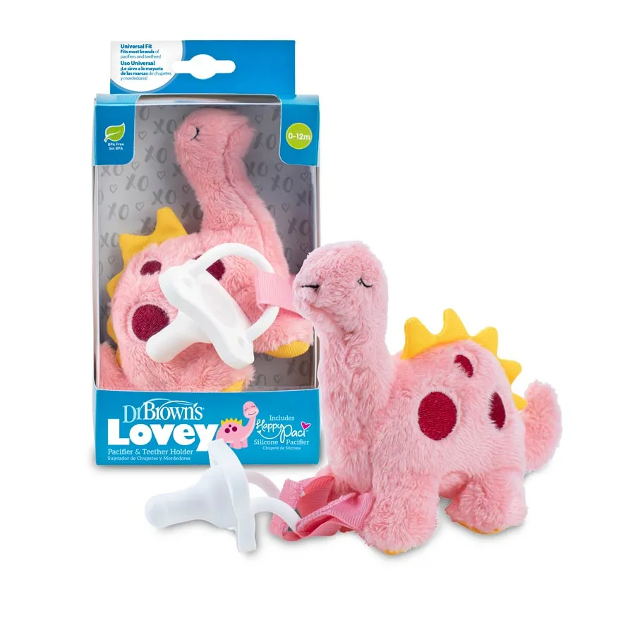 Dr. Brown’s® Lovey Pacifier and Teether Holder, Dinosaur
