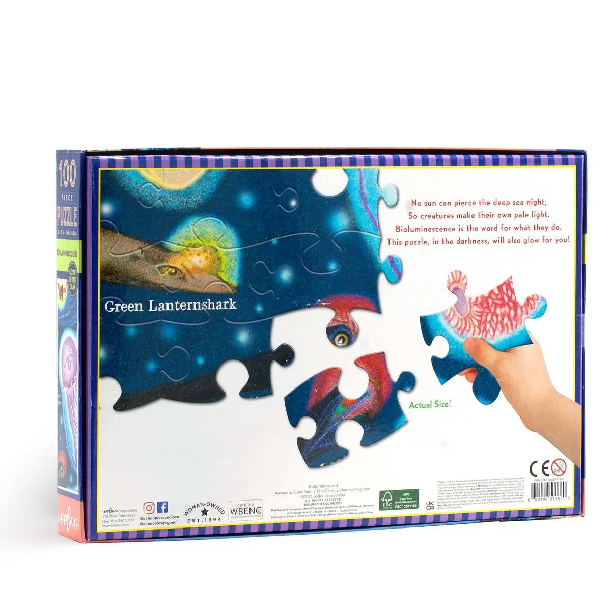 Eeboo Bioluminescent Puzzle 100 Pieces
