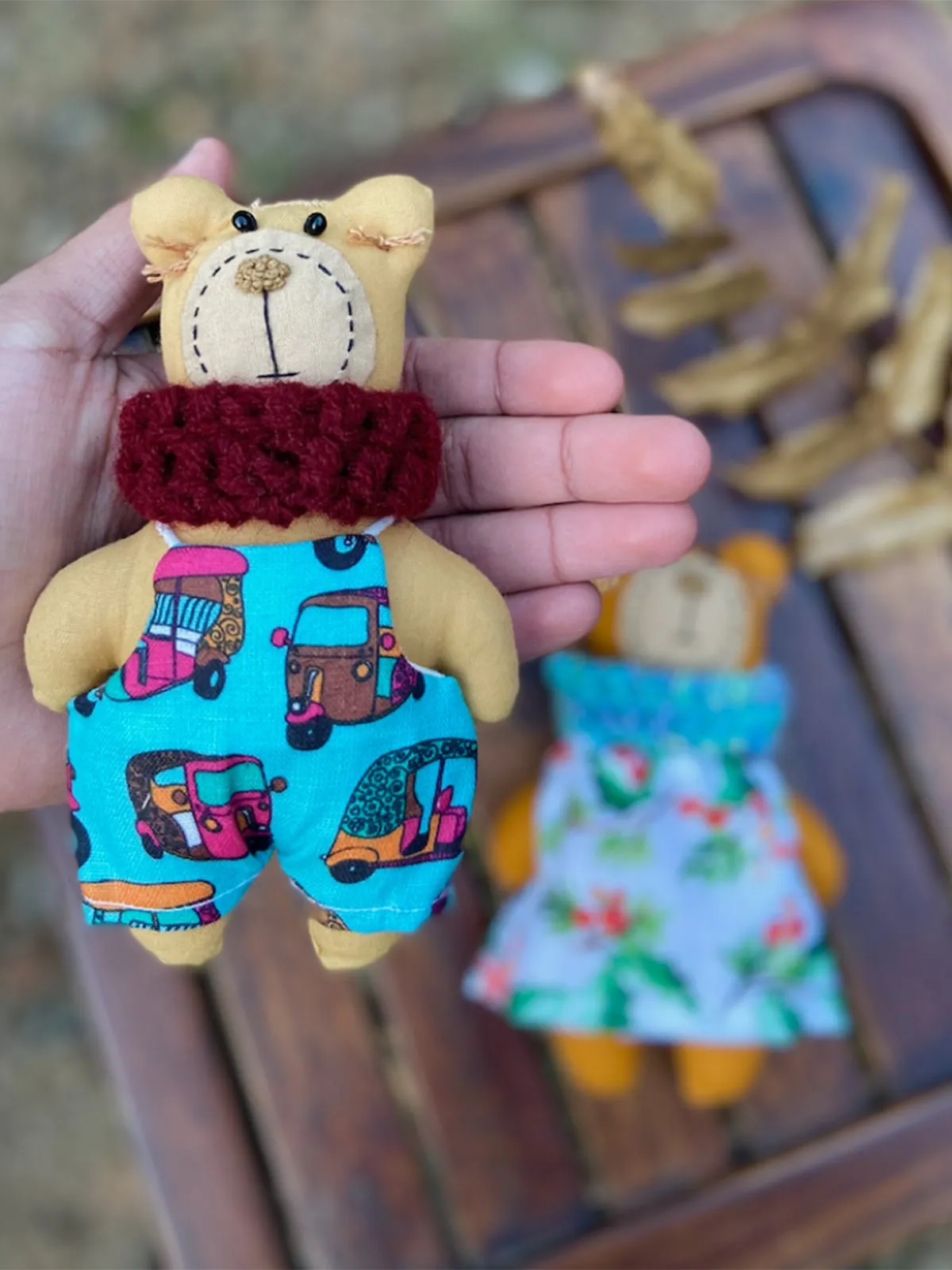 Fabric Dolls, Set of 2 Dolls, Bears