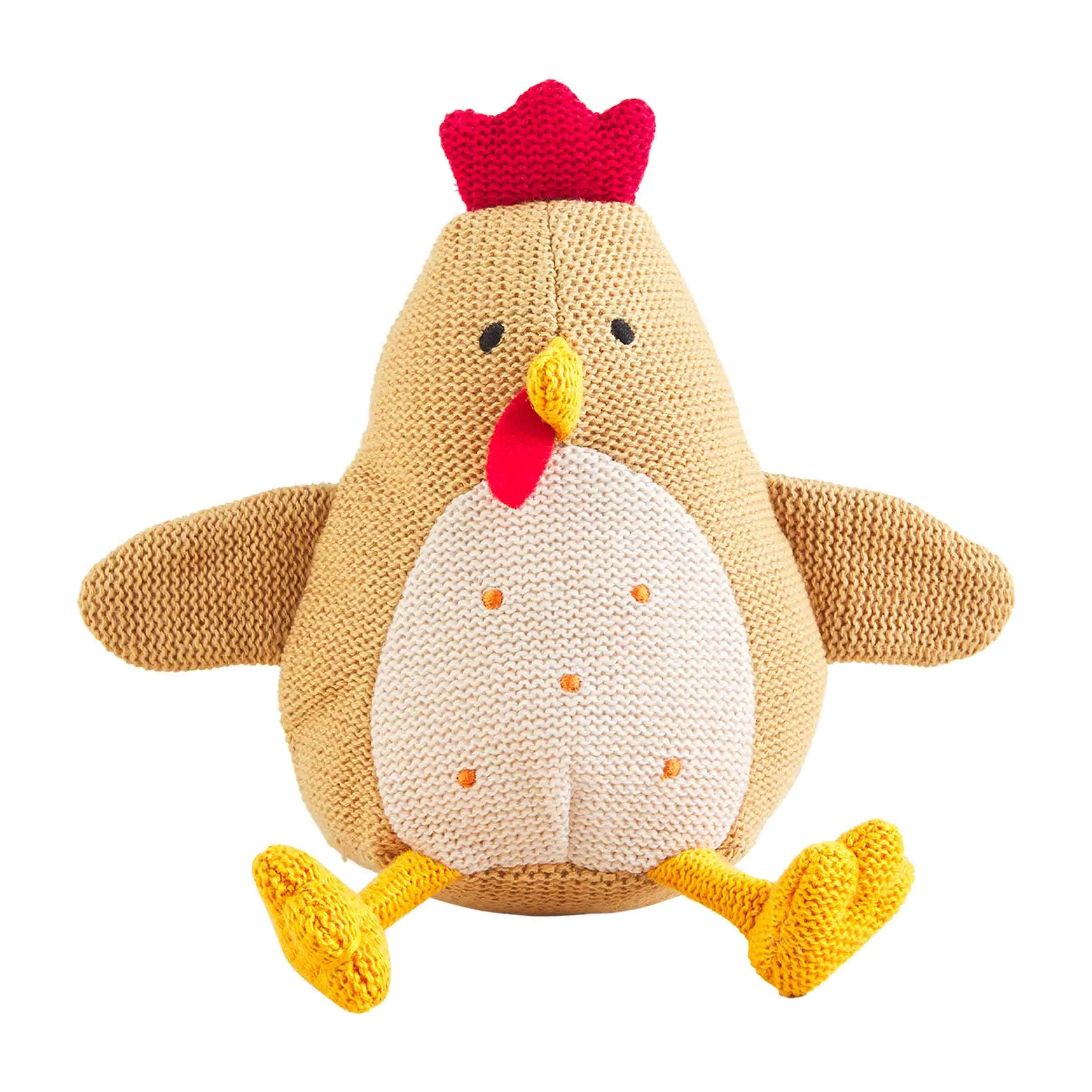 Farm Animal Knit Rattle - Rooster