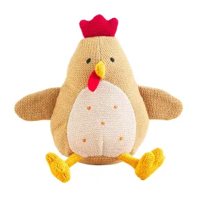 Farm Animal Knit Rattle - Rooster