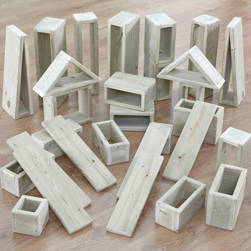 Giant Outdoor Wooden Hollow Blocks 30pk