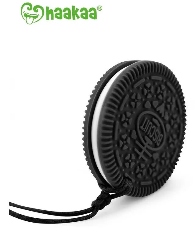 Haakaa Silicone Teether Cookie - Black