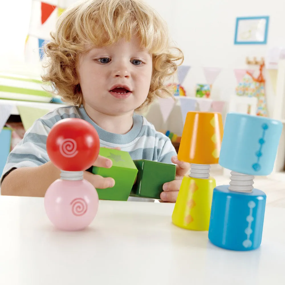 Hape Twist & Turnables - Colorful Wooden Shapes Blocks