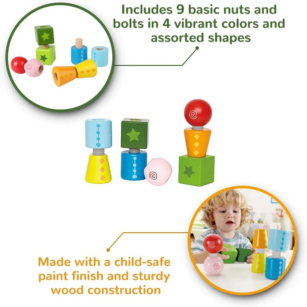 Hape Twist & Turnables - Colorful Wooden Shapes Blocks