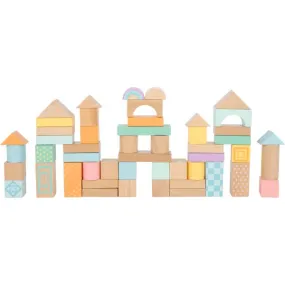 Hauck Small Foot Pastel Building Blocks 50 Piece Playset