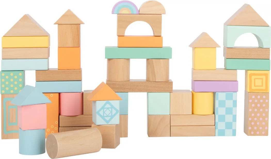 Hauck Small Foot Pastel Building Blocks 50 Piece Playset