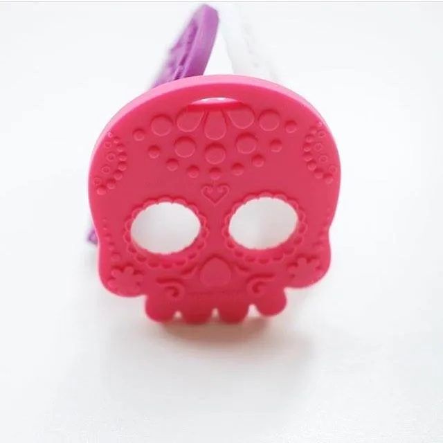 Helles Teeth Sugar Skull Teether (Spice Pink)