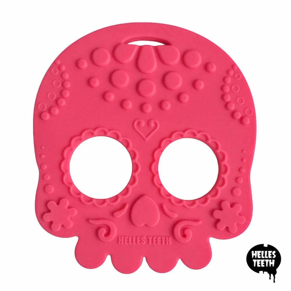 Helles Teeth Sugar Skull Teether (Spice Pink)