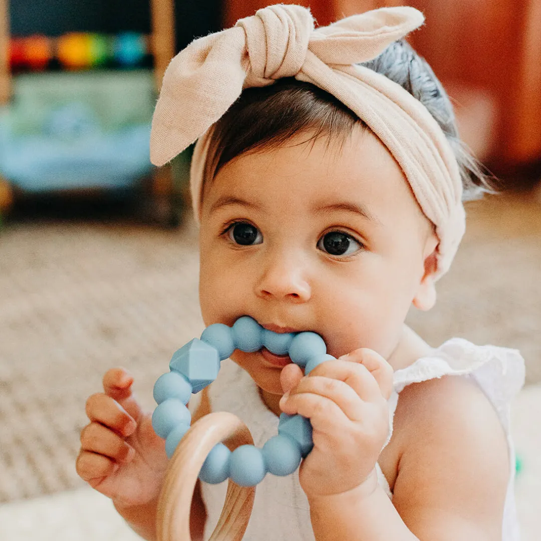 Jellystone Designs Moon Baby Teether - Mint
