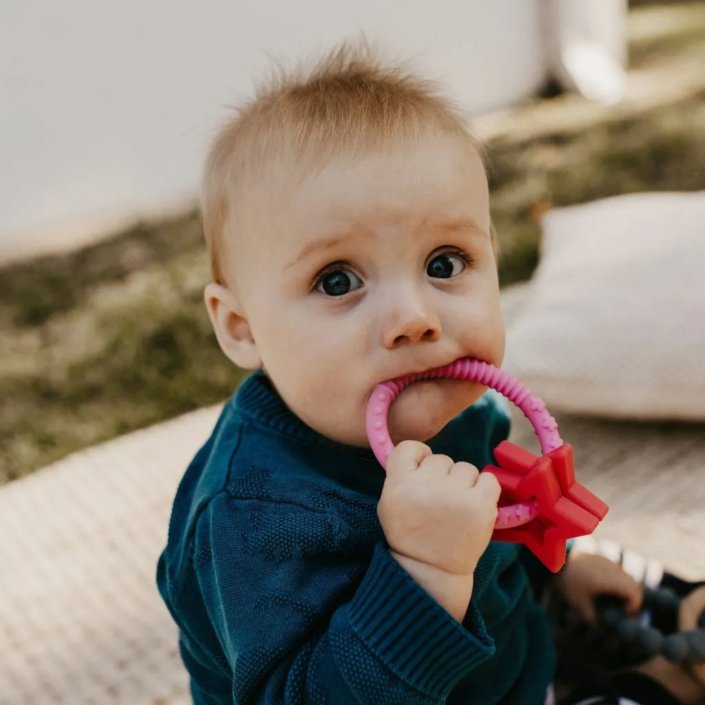 Jellystone Designs Star Baby Teether - Soft Mint