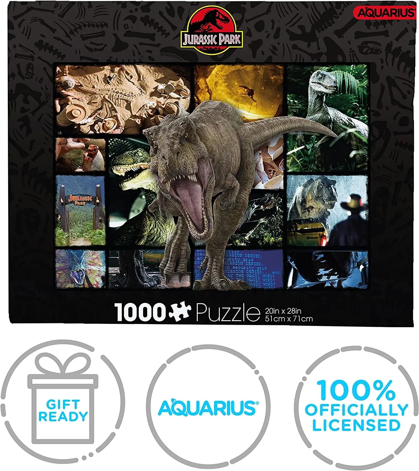 Jurassic Park Collage 1000 Piece Jigsaw Puzzle