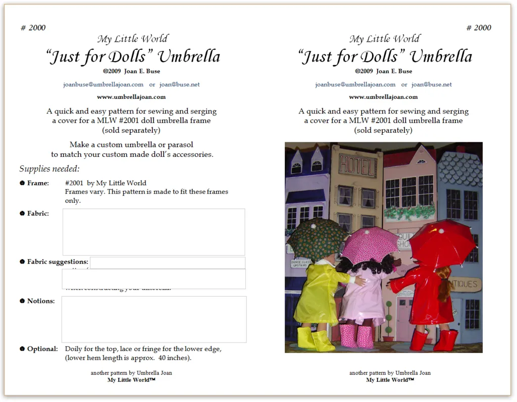Just for Dolls, Umbrella Frame