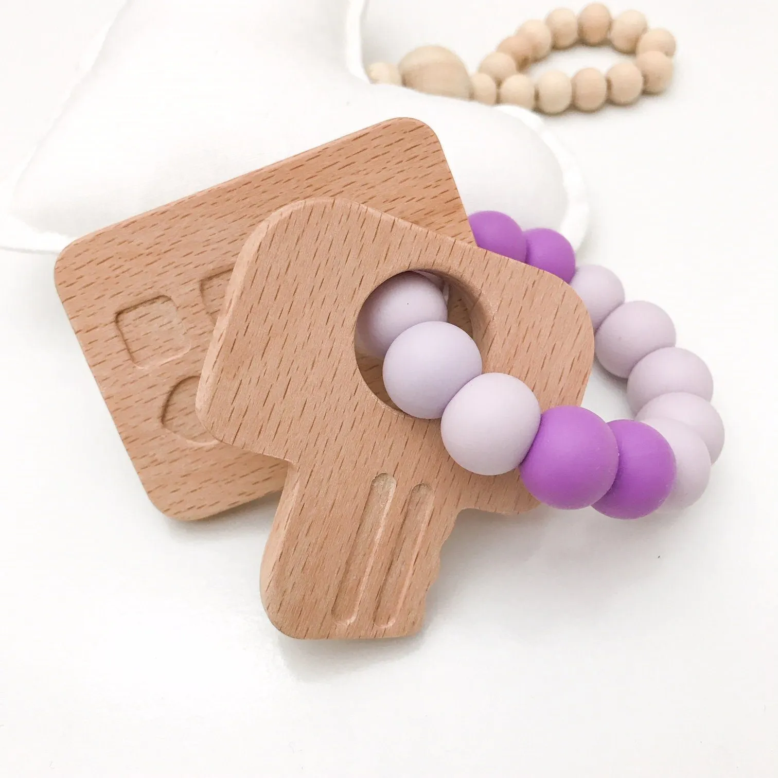 KEYS TO MY HEART Silicone and Beech Wood Teether **Sample Sale**