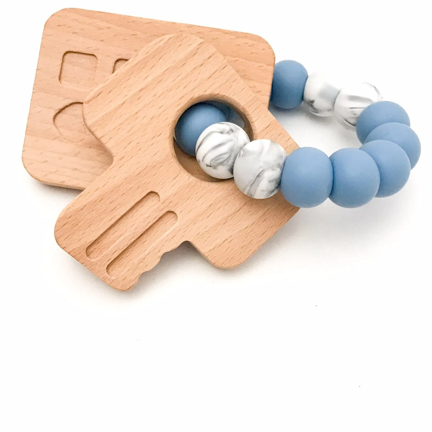 KEYS TO MY HEART Silicone and Beech Wood Teether **Sample Sale**